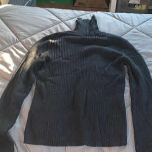 The Limited Sparkly Black Long Sleeve Turtleneck Shirt